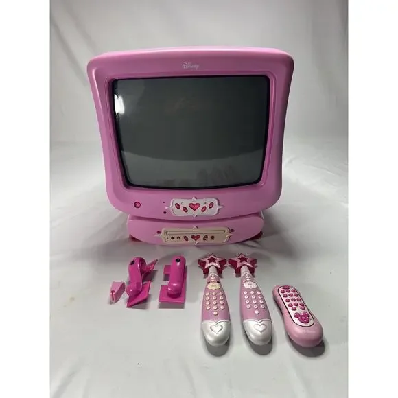 Disney ピンク CRTテレビ+DVDプレーヤー Amazon.com: Vintage Pink Princess TV & DVD Player : Electronics